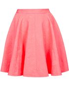 Topshop Jacquard Full Swing Skirt - Lyst