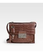 Michael Kors Gia Embossed Leather Flap Shoulder Bag - Lyst