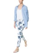 Zara Flower Print Trousers - Lyst