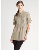 DKNY Stretch Cotton Poplin Tunic - Lyst