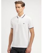 Fred Perry Slimfit Tipped Polo - Lyst