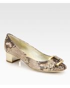 Jimmy Choo Moore Snakeprint Leather Pumps - Lyst