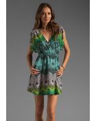 Mara Hoffman Printed Drape Sleeve Mini Dress - Lyst