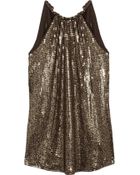 MICHAEL Michael Kors Sequined Jersey Top - Lyst
