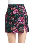 Nanette Lepore Blossom Cottonsilk Printed Fauxwrap Skirt - Lyst