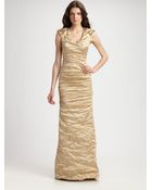 Nicole Miller Metallic Gown - Lyst