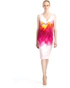 Versace Draped Jersey Dress - Lyst