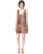 Zara Printed Playsuit - Lyst