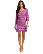 Alexia Admor Vneck Lace Shift Dress - Lyst