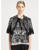 Helmut Lang Urchinprint Leathertrim Sweatshirt - Lyst