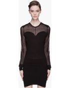 McQ by Alexander McQueen Sheer Solid Top - Lyst