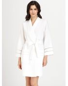 Oscar De La Renta Sleepwear Spa Oasis Short Robe - Lyst