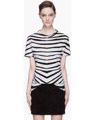 Balmain Black Zebra Print Tshirt - Lyst