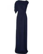 Roksanda Ilincic Misora Twotone Wool crepe Gown - Lyst