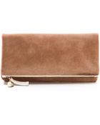 Clare Vivier Haircalf Fold Over Clutch - Lyst