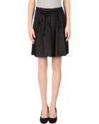 Jil Sander Navy Knee Length Skirt - Lyst