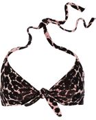 Agent Provocateur Tabby Leopardprint Toweling Bikini Top - Lyst