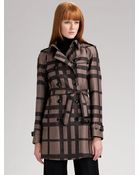 Burberry Check Jacquard Trench Coat - Lyst