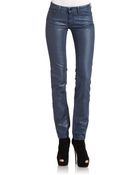 D&G Coated Straight Leg Jeansblue - Lyst