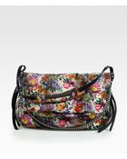 Jimmy Choo Floral Python Biker Shoulder Bag - Lyst
