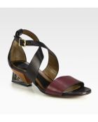 Marni Leather Crisscross Ankle Strap Sandals - Lyst