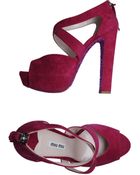 Miu Miu Platform Sandals - Lyst