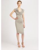 Donna Karan New York Cowl Neck Dress - Lyst