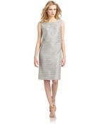 Ports 1961 Cowlback Metallic Tweed Dress - Lyst