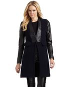 Sachin & Babi Noah Leather Sleeve Jacket - Lyst