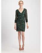 Aidan Mattox Sequined Dress - Lyst