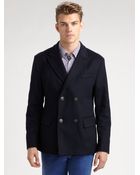 Boss Black Clynt Doublebreasted Peacoat - Lyst