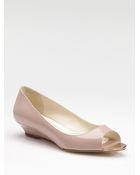 Brian Atwood Cary Patent Leather Wedge Pumps - Lyst
