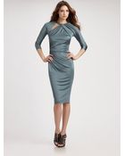 Roberto Cavalli Asymmetrical Snake Dress - Lyst