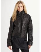 Donna Karan New York Quilted Leather Jacket - Lyst