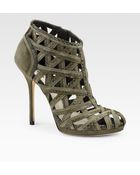 Gucci Sofia Ray Python Suede Ankle Boots - Lyst
