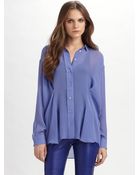 Acne Studios Oversized Buttonfront Blouse - Lyst