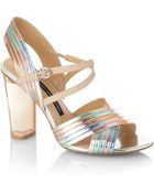 French Connection Peggy Mirrored Contrast Sandals - Lyst