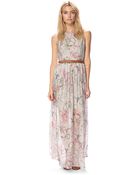 French Connection Eden Of Zola Silk Maxi Dress - Lyst