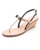 Tory Burch Kailey Wedge Thong Sandals - Lyst