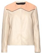 Marni Colour-Block Leather Jacket - Lyst