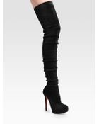 Christian Louboutin Gazolina Suede Overtheknee Boots - Lyst