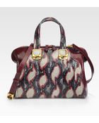 Fendi Ayers Python Top Handle Bag - Lyst