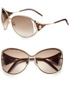 Roberto Cavalli Oversized Metal Sunglasses - Lyst