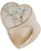 Topshop Heart End Ring - Lyst