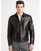 Ferragamo Leather Jacket - Lyst
