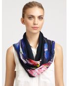 Roberto Cavalli Silk Calliope Printed Scarf - Lyst