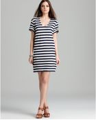 Theory Karelo L Zephyr Stripe Wash Tee Dress - Lyst