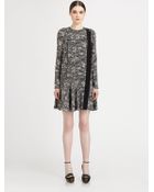 Proenza Schouler Silk Printed Dropwaist Dress - Lyst
