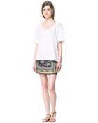 Zara Embroidered Skirt with Mirrors - Lyst