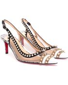 Christian Louboutin Manovra Spiked Patent Leather Pumps - Lyst